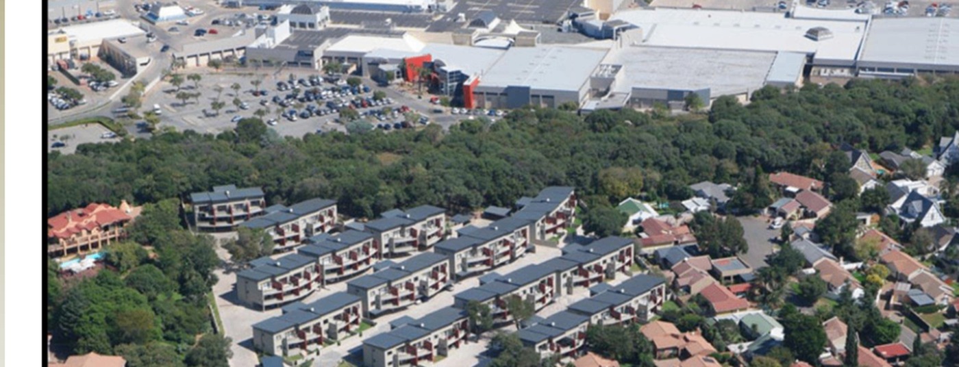 North Gate Housing — aerial view of the completed complex